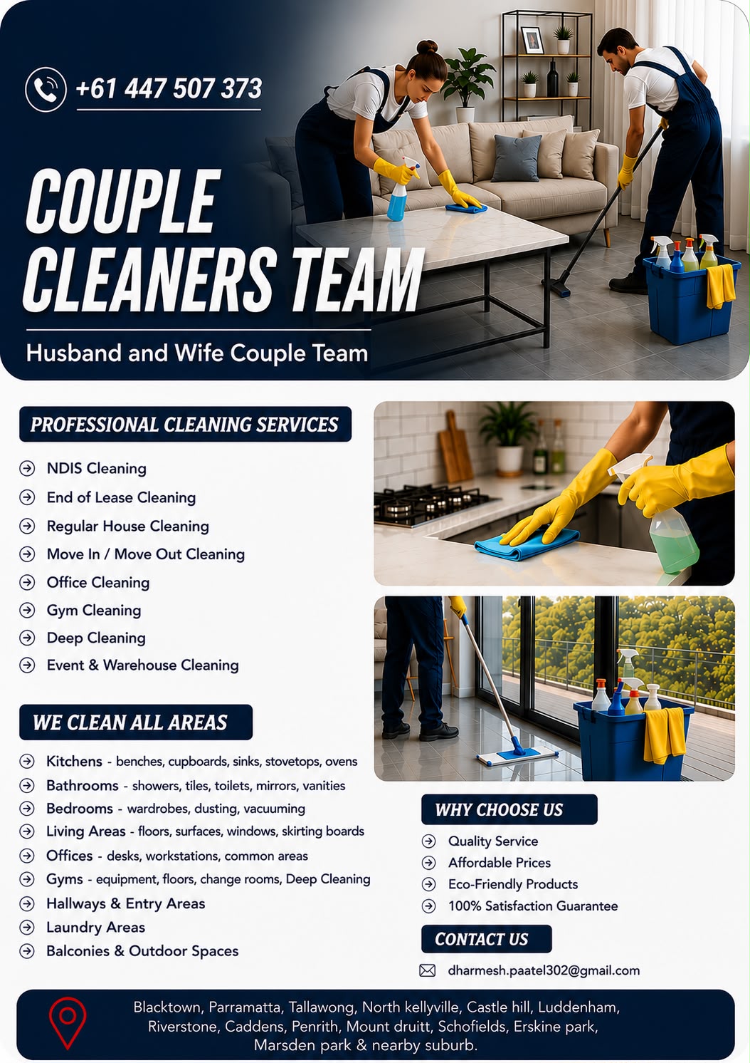 Couple Cleaners Team
