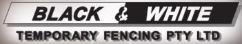Black & White Temporary Fencing