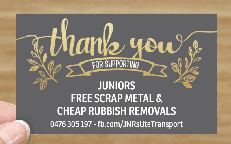 Juniors Ute Scrap And Rubbish Removals