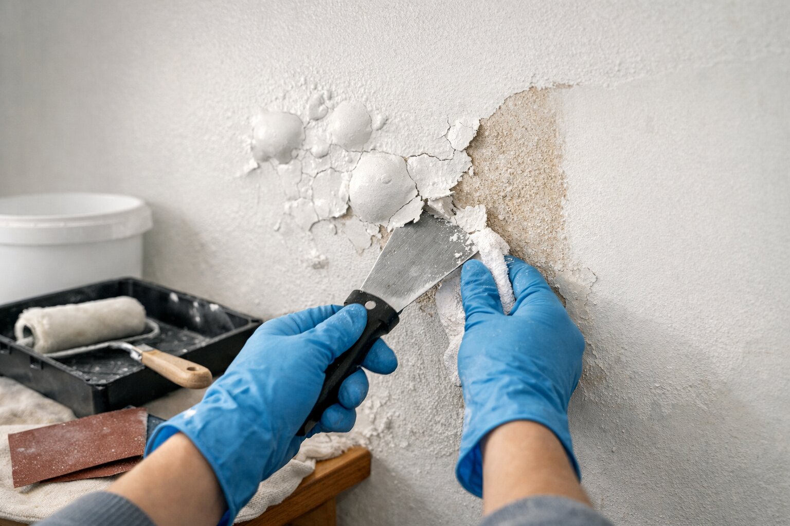 How to Fix Emulsion Paint Bubbling on Wall